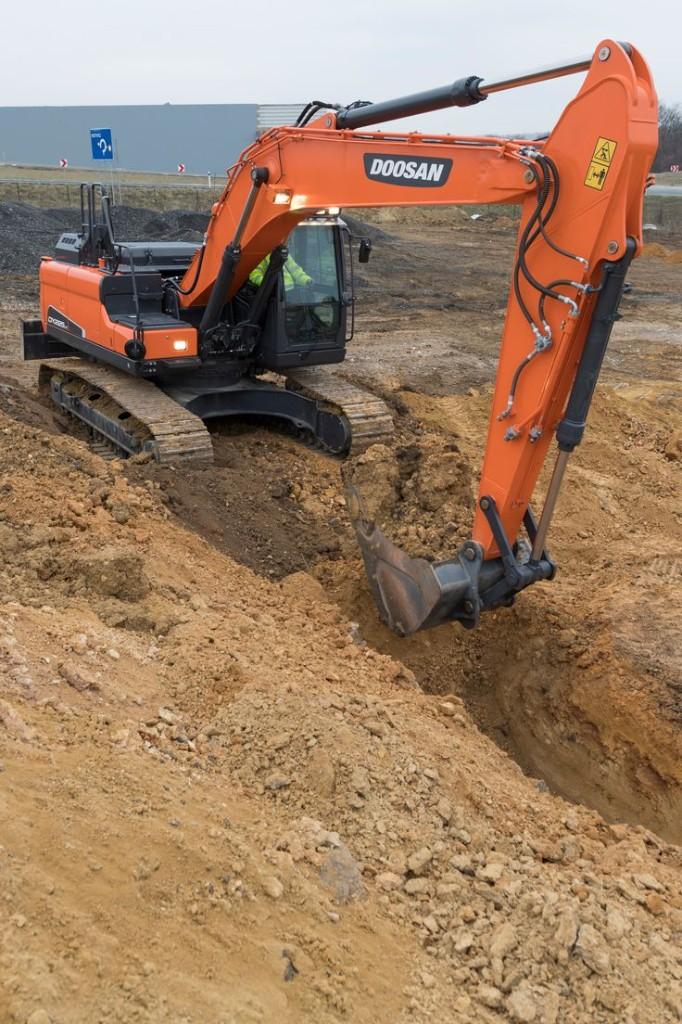 Excavation work on site