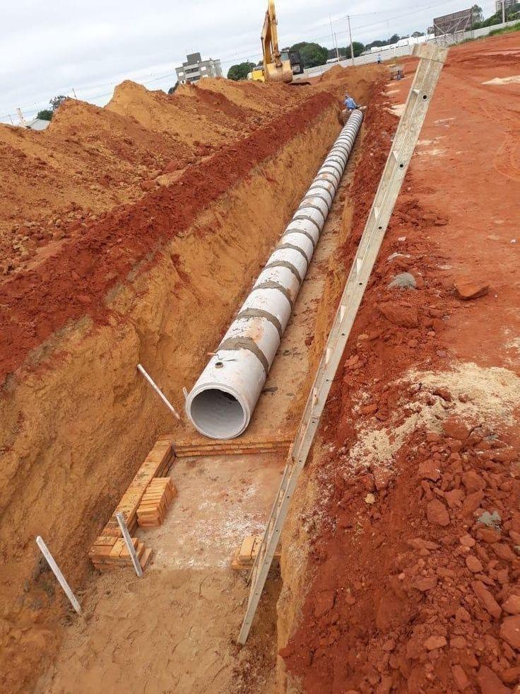 RCC pipeline network in trench